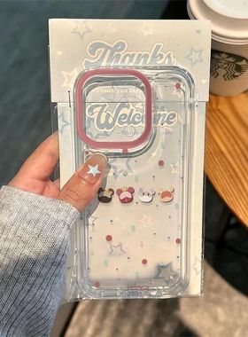 波点小熊适用iphone16promax手机壳苹果13/15/12/11保护套xr华为p70vivox100小米14荣耀oppo红米k60/note10/9