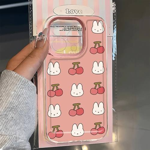 樱桃米菲兔适用iphone16promax手机壳苹果13/15/12/11保护套xr华为p70vivox100小米14荣耀oppo红米k60/note10