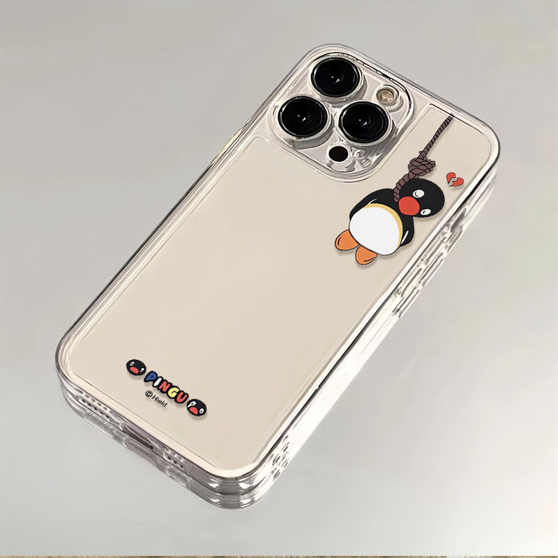 绳子企鹅适用苹果16promax手机壳