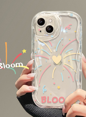 爱心烟花新款iPhone17手机壳适用苹果16ProMax透明15P新14Pro外壳iPhoneAir保护13pm套14Plus12网红ip女Air
