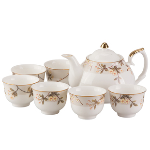 TAYOHYA多样屋喜上眉梢7头茶具组礼盒骨瓷茶壶茶杯送礼团购