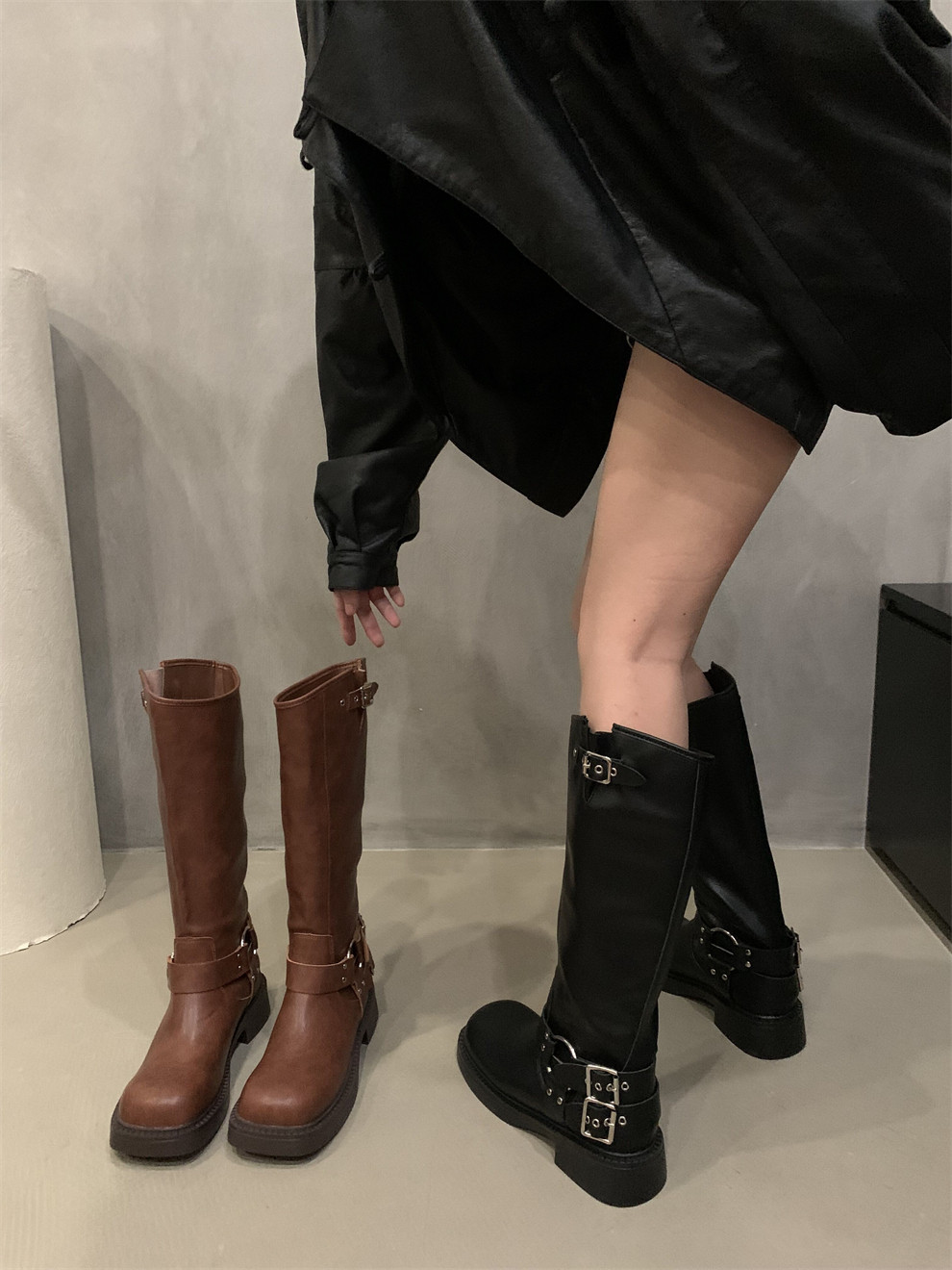 프랑스 기사 부츠 오토바이 부츠 영국 마틴 부츠 여성 부츠 가을 겨울 복고풍 숏 부츠 롱 부츠 웨스턴 카우보이 부츠