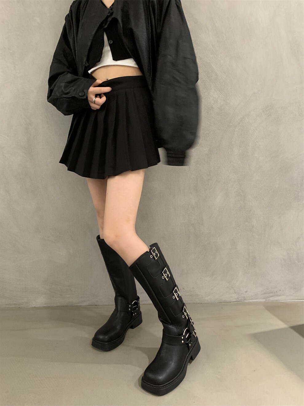 프랑스 기사 부츠 오토바이 부츠 영국 마틴 부츠 여성 부츠 가을 겨울 복고풍 짧은 부츠 웨스턴 카우보이 부츠