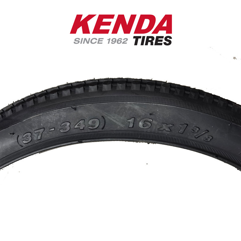 KENDA建大自行车轮胎16寸*1-3/8小轮车折叠车内外胎法嘴349轮径