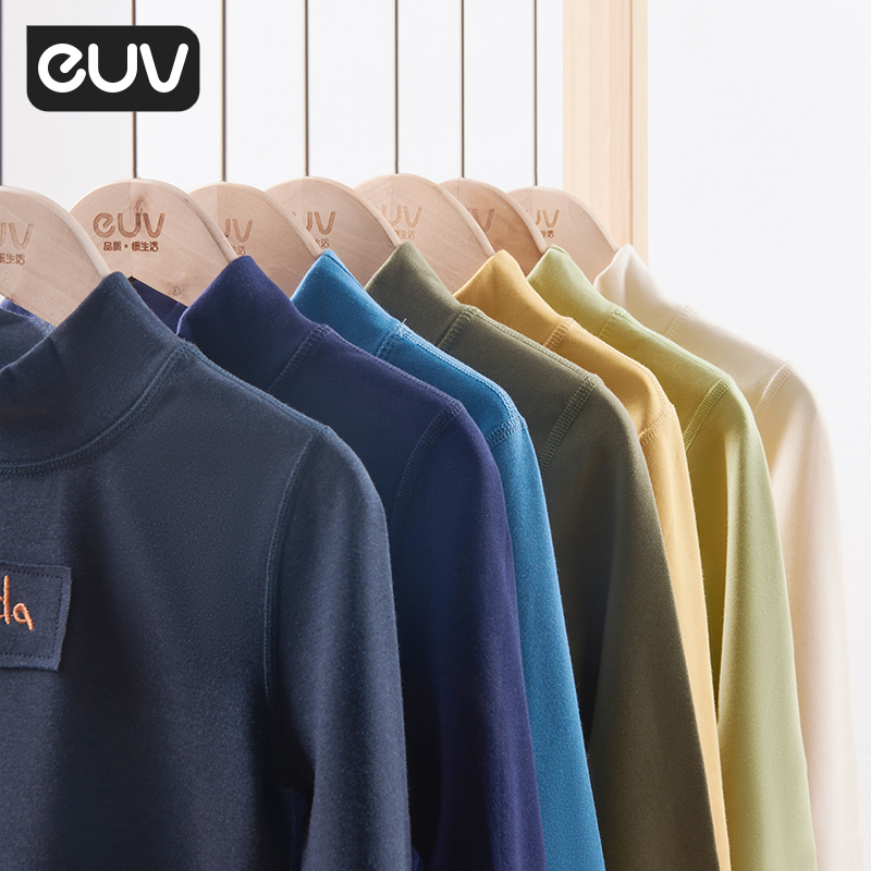 儿童长袖打底衫euv半高领