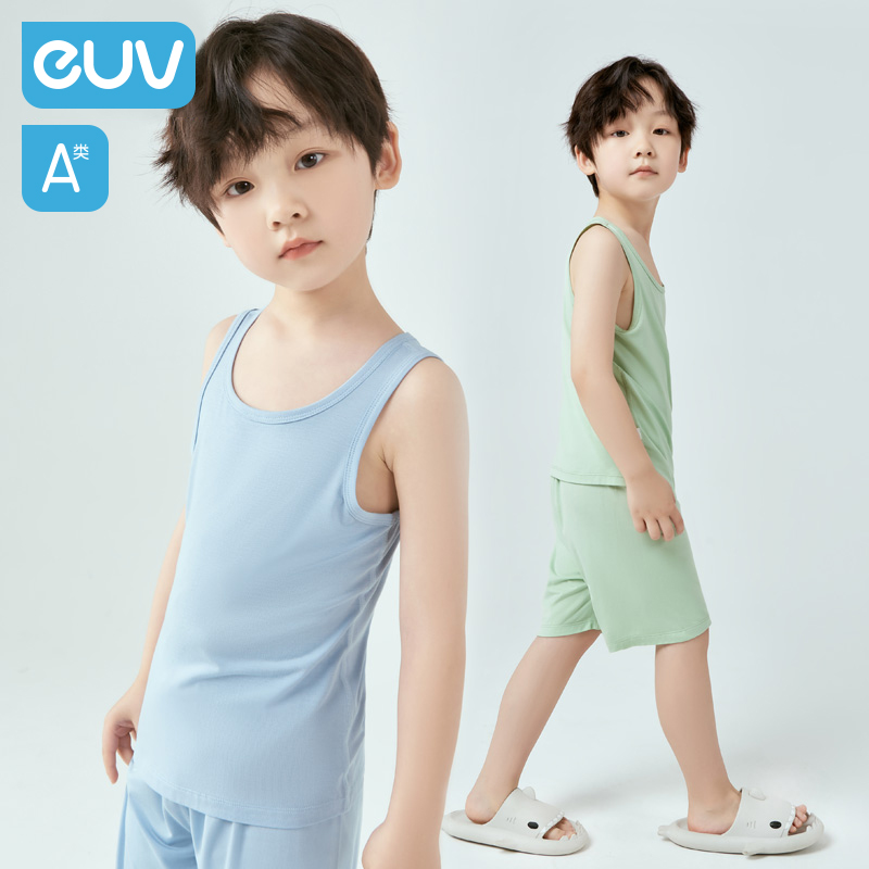 euv儿童背心夏季薄款莫代尔
