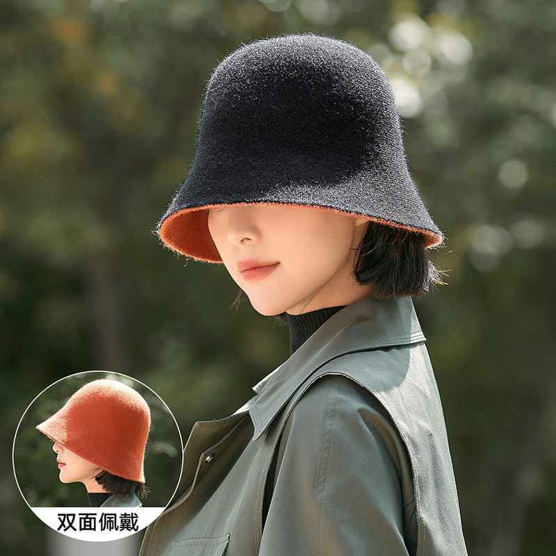 双面戴渔夫帽2025年新款帽子女秋冬季日系百搭针织保暖盆帽桶帽潮,服饰配件/皮带/帽子/围巾,帽子,淘宝优惠券,粉丝福利购,淘宝优惠卷