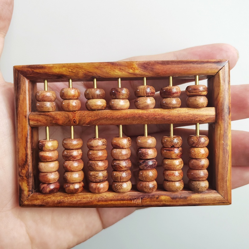 海南黄花梨小算盘木质文玩书房装