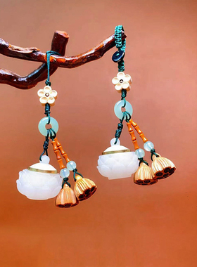 夜光莲花手机链钥匙扣