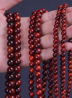 老挝大红酸枝108颗佛珠手链交趾黄檀念珠手串流行时尚情侣手饰