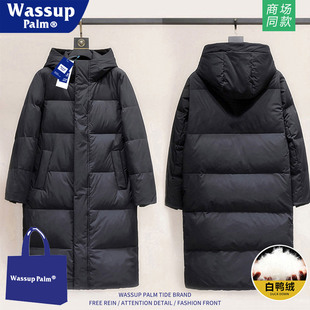 WASSUP PALM羽绒服男女款2025新款秋冬季情侣保暖加厚中长款外套
