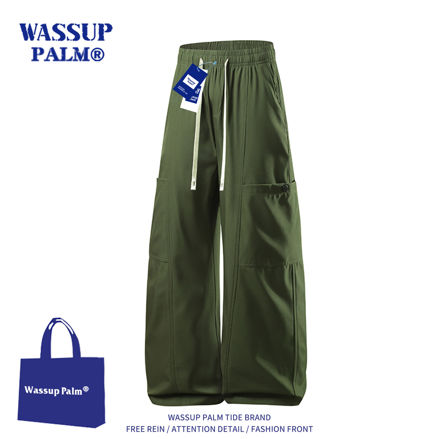 WASSUPPALM裤子男款2025春秋季