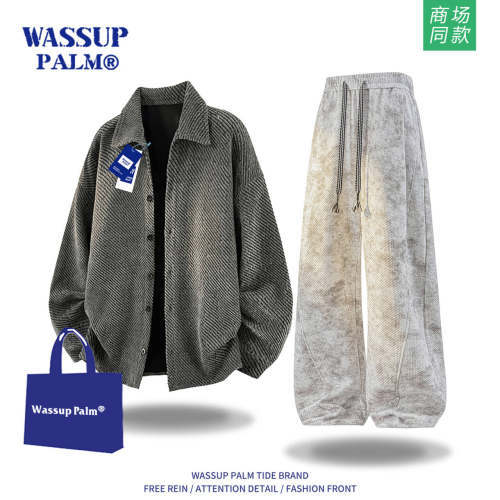 WASSUPPALM运动服套装男款2025