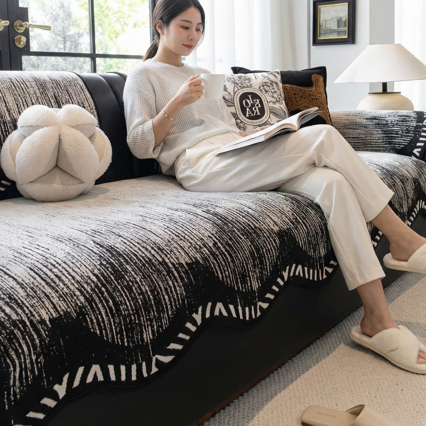 沙发垫四季通用2026新款客厅固定防滑真皮轻奢高级感直排专用垫子