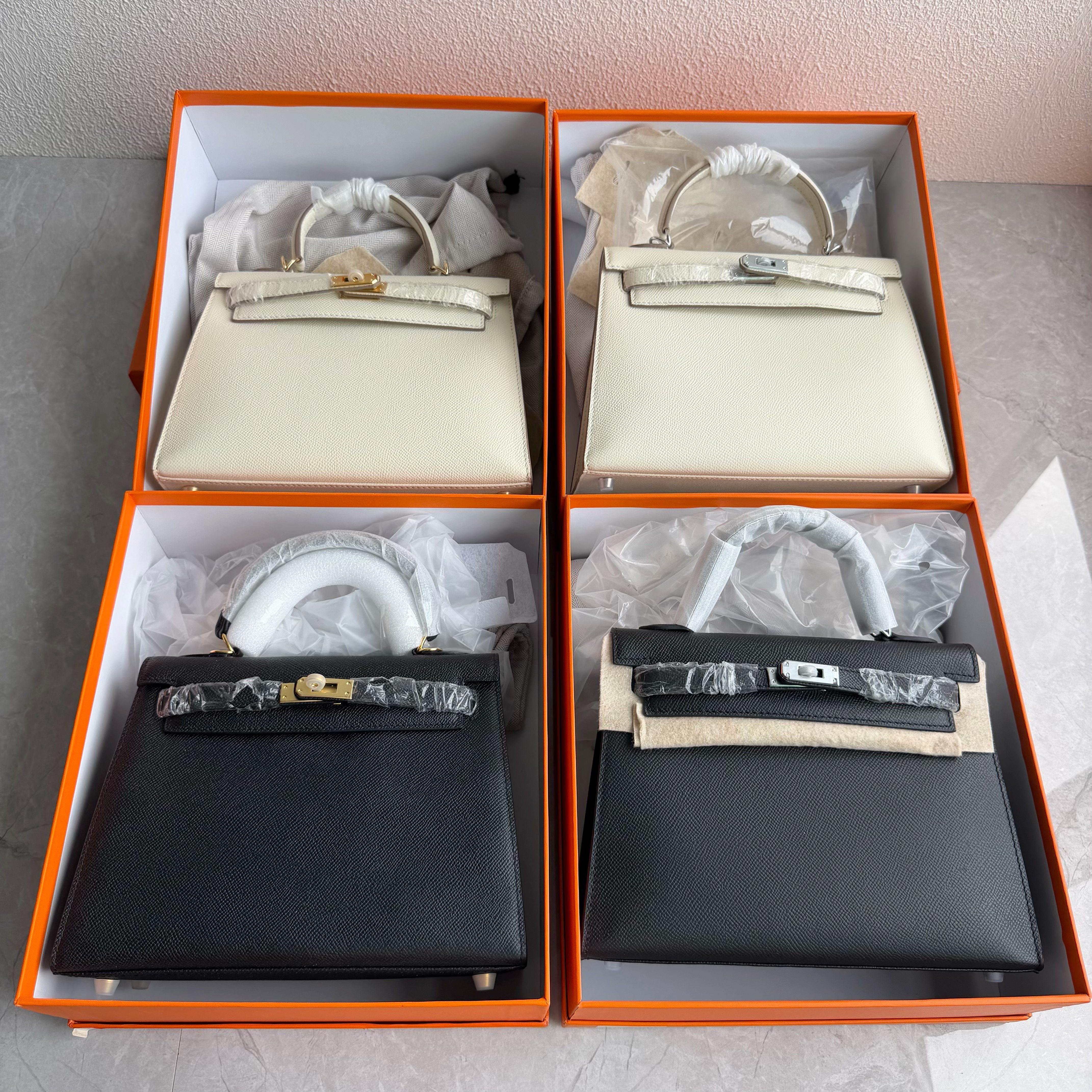 商场撤柜高品质头层牛皮凯莉包真皮欧美时尚手提包百搭单肩斜跨包