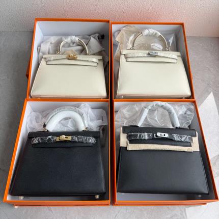 商场撤柜高品质头层牛皮凯莉包真皮欧美时尚手提包百搭单肩斜跨包