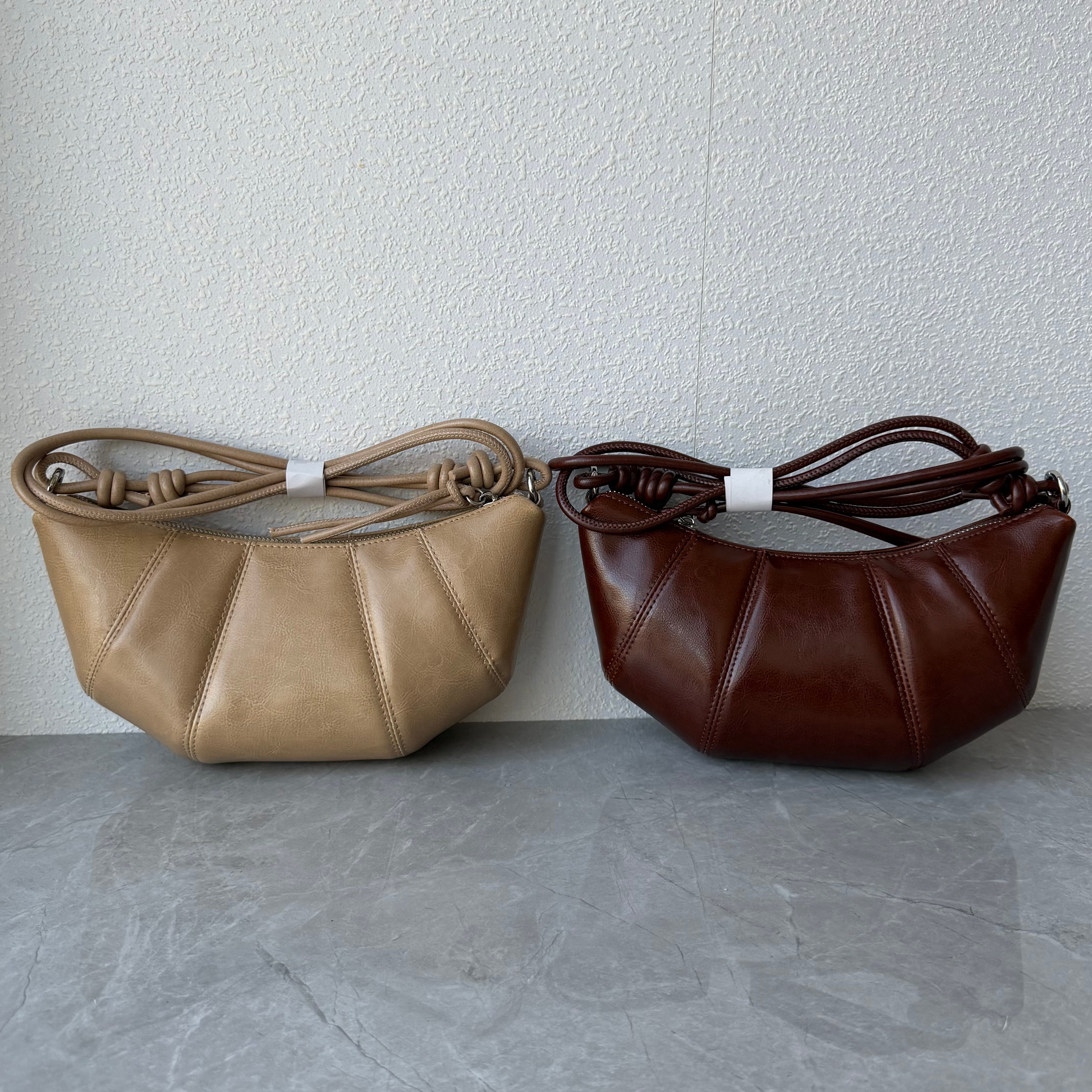 高品质油蜡牛皮牛角包小众设计真皮单肩包休闲百搭斜跨包尾货捡漏