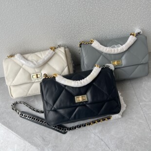 ~进口头层羊皮~高档品质软皮小方包爆款百搭菱格链条包斜跨女包潮