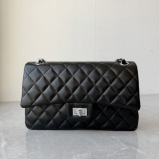 真皮头层羊皮小香风链条菱格包cf经典 单肩斜跨女包 百搭腋下包时尚