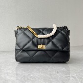 头层羊皮里外全皮高品质菱格链条包软皮小香风时尚 百搭真皮斜跨包