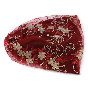 帽子女薄款镂空蕾丝头巾帽女士透气网眼帽秋季空调睡帽防尘堆堆帽