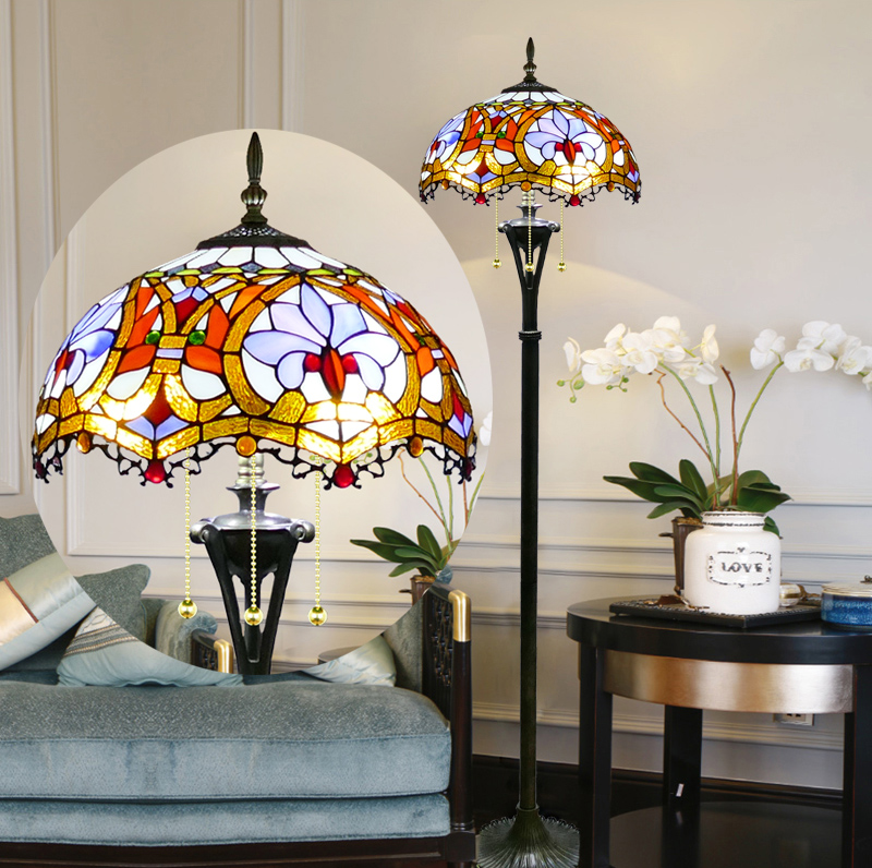 地中海琉璃田园创意礼品落地灯