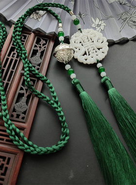 原创双龙祝寿铃铛流苏款腰坠国风禁步腰带圆领袍男女明制道袍宫绦