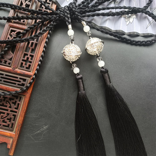 原创国风禁步原创清音玲流苏腰带圆领袍男女宫绦腰配带铃铛腰坠饰