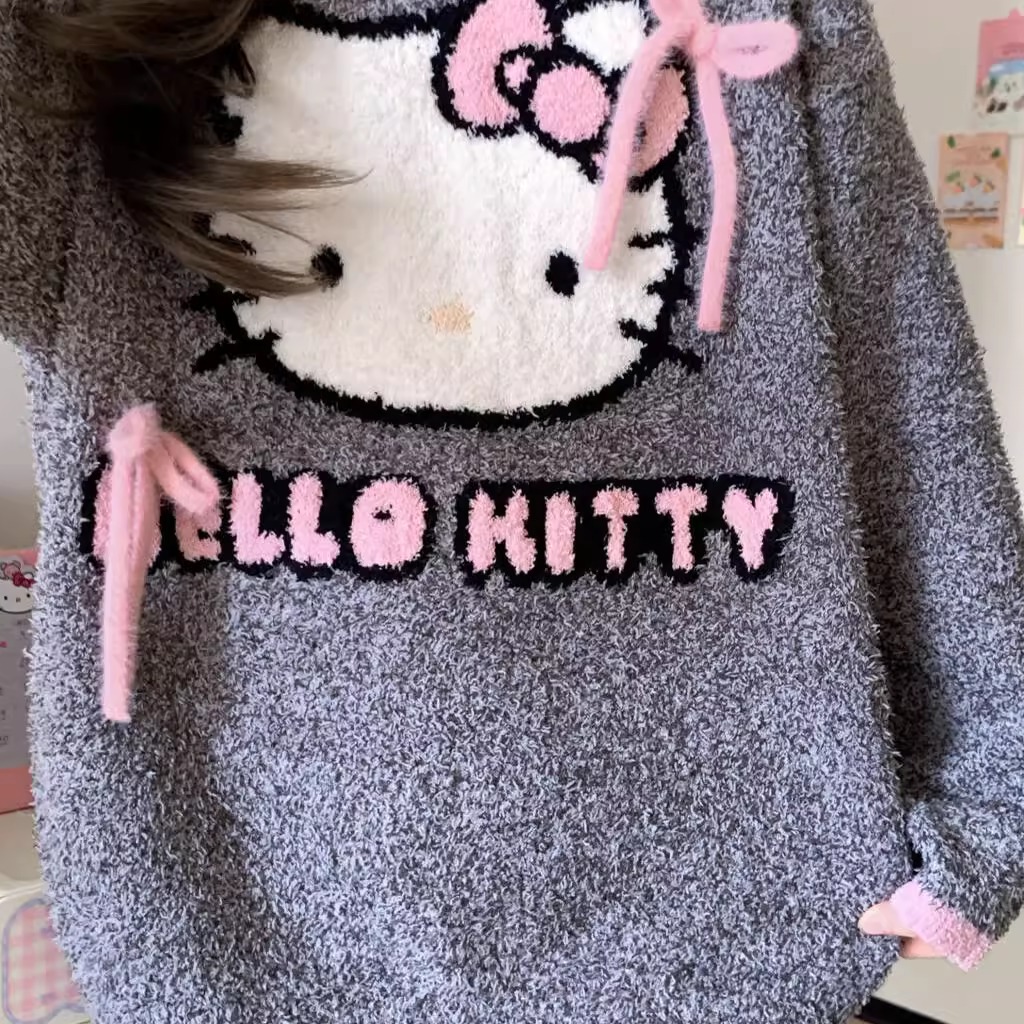 新款卡通HelloKitty甜美珊瑚绒可爱保暖睡衣日系2025甜妹ins套装