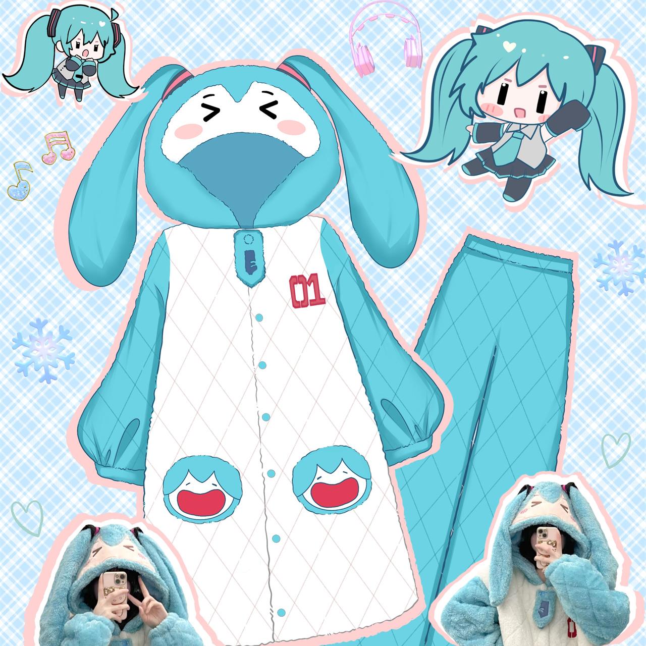 原创！ 珊瑚绒三层夹棉睡衣可爱加绒加厚可外穿女睡袍家居服套装