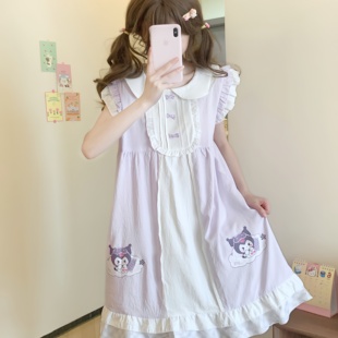 原创 可外穿宽松日系家居服 新款 库洛米lolita睡裙女可爱萝莉夏季