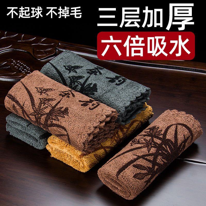 加厚茶巾布茶巾棉麻养壶巾禅意吸