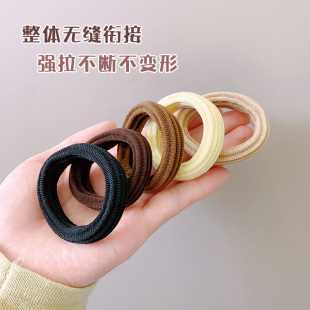 发绳简约高弹力韩版 无接缝皮筋女扎头发圈耐用高马尾皮套头饰头绳
