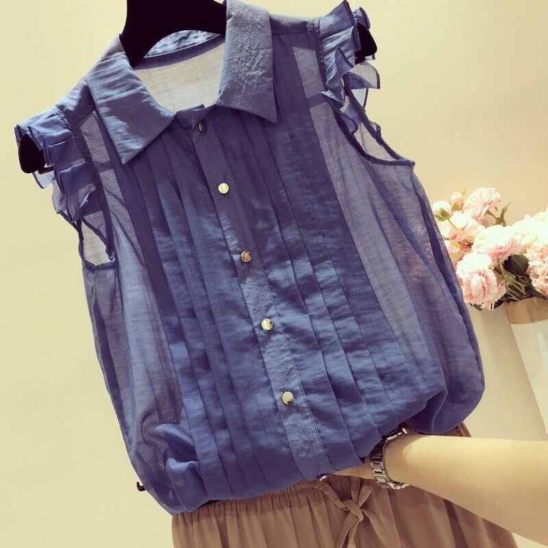 Chiffon shirt Short sleeved Sweet 2019 new pattern Korean Edition Belly shirt Summer wear Elegant Xian Qi jacket Western stylein the Women's clothing/Boutique , Lace shirt/Chiffon shirt  category - from Buy2taobao.com to provide professional Taobao agent buy service