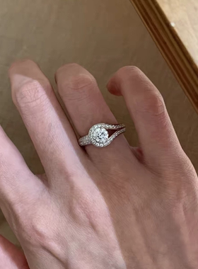 青时屿闪钻锆石求婚高级感戒