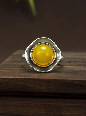 甄媛银饰旧款荷包蛋食指戒