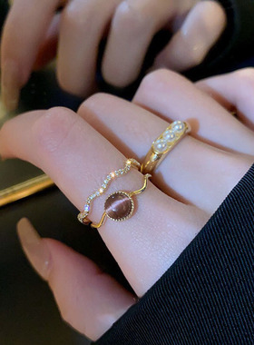 甄媛银饰女纯银简约戒指