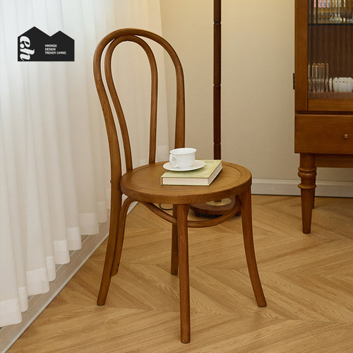 复古实木餐椅现代简约家用thonet