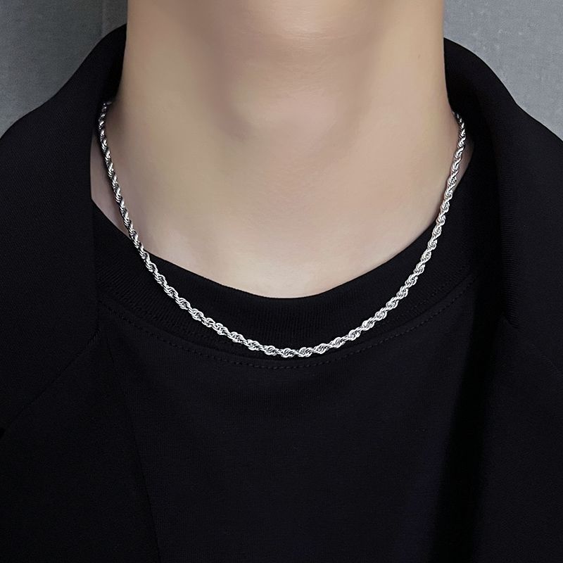 thumbnail for Hip Hop Hip Rap Necklace Men's Titanium Steel American Accessories Do Not Fade