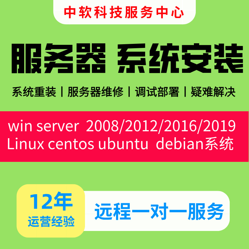 服务器重装系统/修复配置阵列驱动安装故障处理数据恢复/远程维修