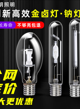 亚明金卤灯泡NG高压钠灯JLZ250W400W1000W直管灯泡金属卤化物灯泡