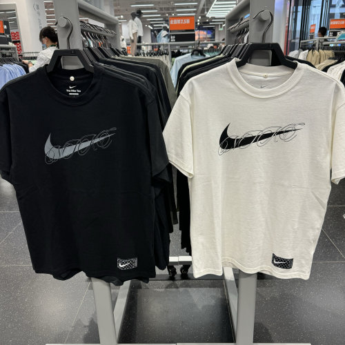 犇犇运动Nike/男子夏季圆领休闲纯棉后背印花短袖FV8399-010-133
