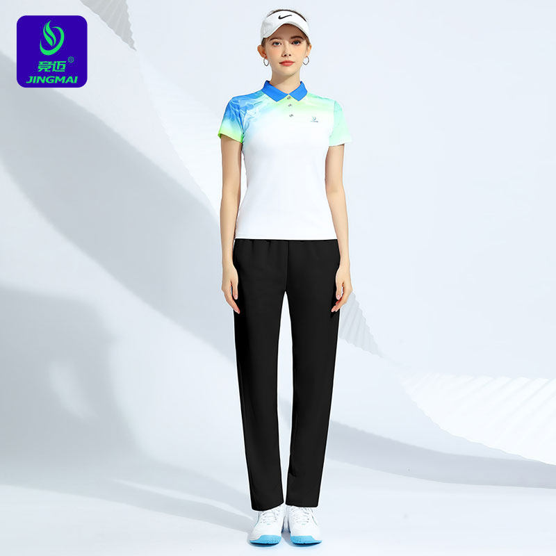 竞迈团体运动套装佳木斯广场舞服装健身操柔力球队服健步队训练服