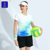 气排球运动服乒乓球服羽毛球服短裤 竞迈2026新款 速干排球服女套装