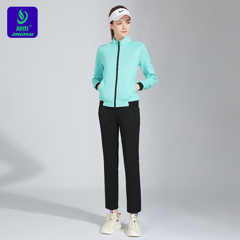 2025秋季新款竞迈运动服外套团体服羽毛球服套装女运动会出场服