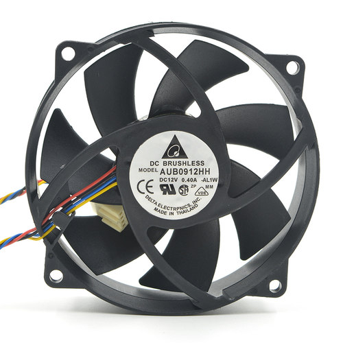 台达 AUB0912HH 12V 0.40A 9025 9CM CPU 四线PWM 温控散热风扇
