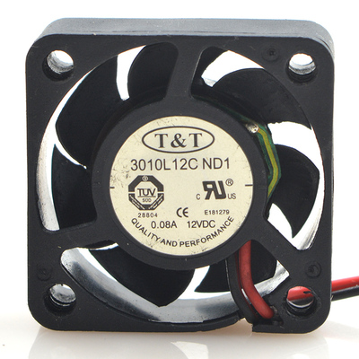 原装 T&T 301012C ND1 12V 0.08A 3010 3CM 微型散热小风扇
