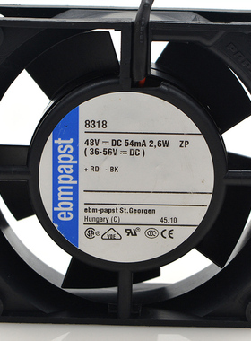 原装EBM PAPST 8318 8038 8CM 48V 0.054A 2.6W 变频器散热风扇