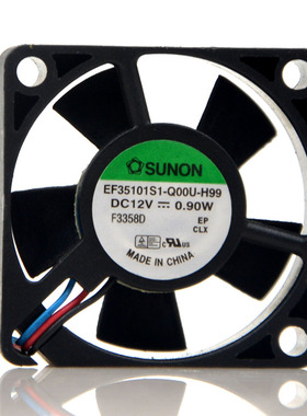 SUNON EF35101S1-Q00U-H99 12V 0.90W 3510 3.5CM 3线 散热风扇