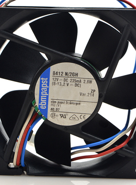 ebm papst 8025 TYP 8412N/2GH 8CM 12V 2W 170mA 变频器机箱风扇